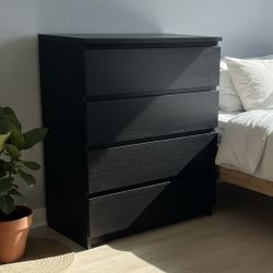 Delivery Available! IKEA Black 4 Drawer Dresser Chest! Good condition!  32x19x39.5in