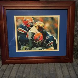 Vintage framed UF vs FSU Game photo