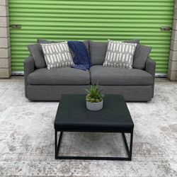 *Free Delivery* Gray Crate & Barrel Couch Sofa 3 Seater