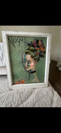 VINTAGE vogue picture in window frame