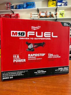 Milwaukee new 41/2"-5" grinder fuel
