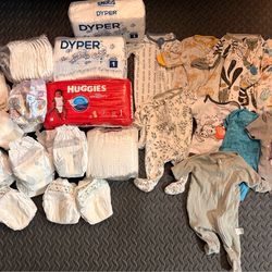 Baby bundle with diapers