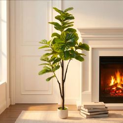 72" Premium Artificial Fiddle Leaf Fig Tree