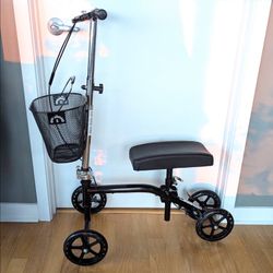 Medline Knee Scooter with Basket and Hand Brakes