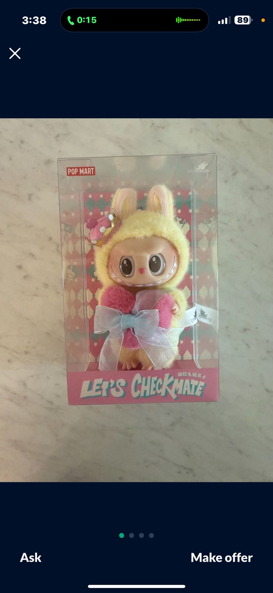 Let’s Checkmate Labubu Pop Mart $65