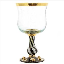Mackenzie Childs 8 Tango water goblets NEW