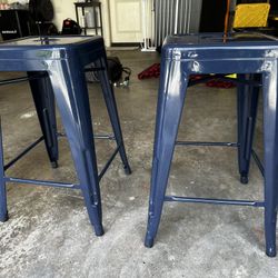 Metal Kitchen Stools - 24” High