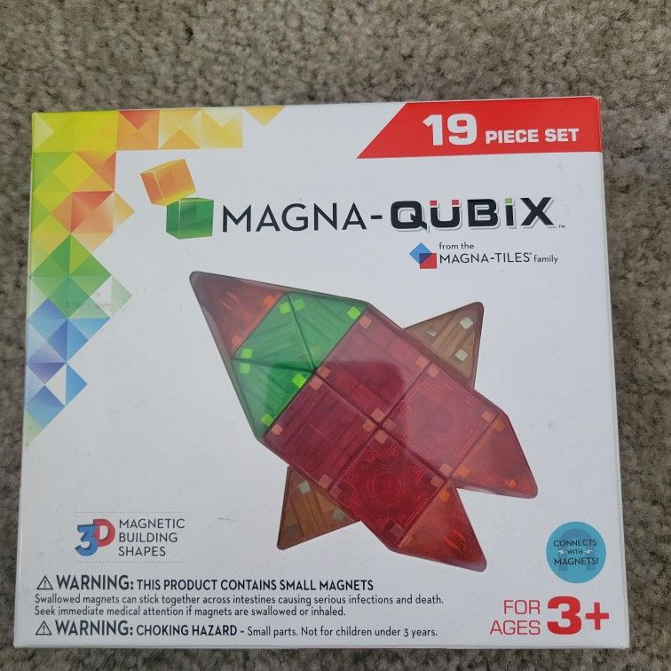Magna-Qubix From Magna-Tiles 19 Piece Set