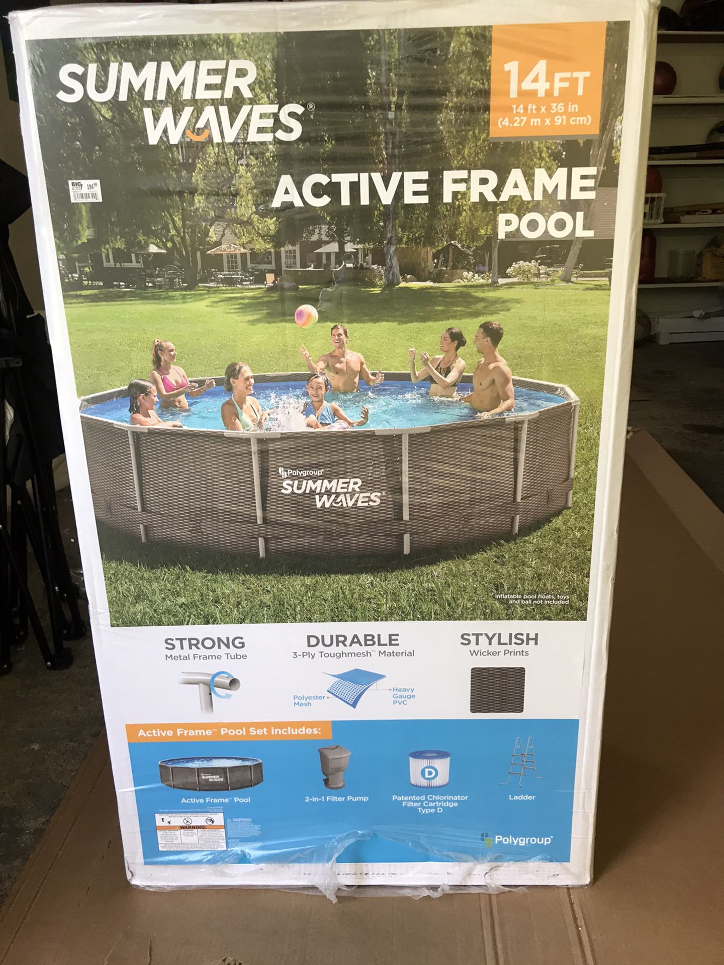 Brand New Summer waves 14ft Metal frame pool