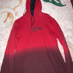 Red and Black Hollister hoodie 