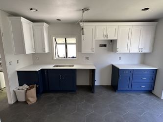 White and Blue cabinets for Sale 