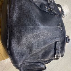 Prada Black Leather Tote Bag 