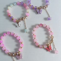 Bracelets For Girl Ages 4-7. Butterfly Beaded Bracelet. Price Is For Each. Cash Only 