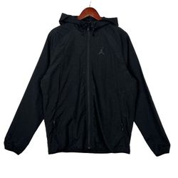 Air Jordan Solid Color Windproof Long Sleeves Jacket Black SZ MEDIUM 