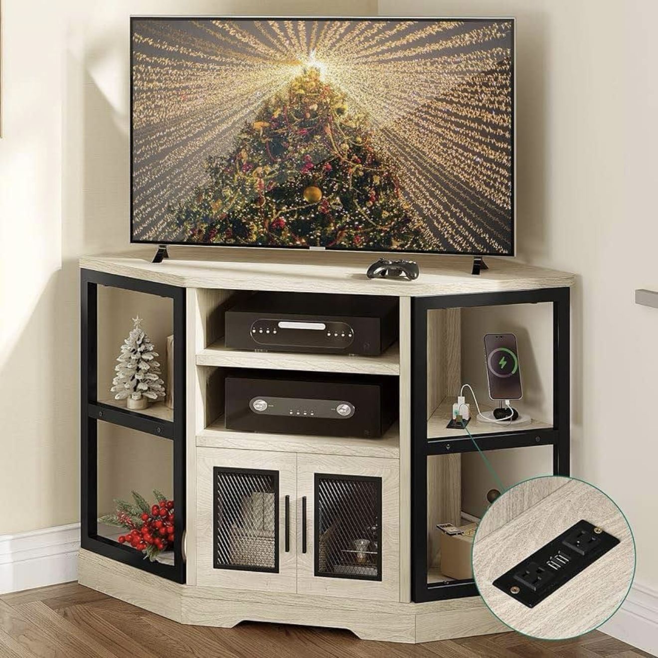 Corner TV stand Up To 50/55 Inches