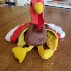 Vintage TY Beanie Babie " Gobbles" The Turkey 