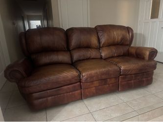 Reclining Leather Sofa and a Love Seat