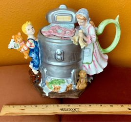 COLLECTIBLE TEAPOT, “WASH DAILY” VINTAGE (50% OFF SALE)