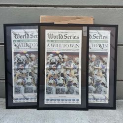 Framed 2025 Dodgers World Series Championship Newspaper