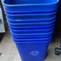 Small Trash can Recycling Bins. 