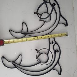 Outdoor Metal Dolphin Sconce Or Light Holders Decor