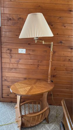 Oak Storage Magazine Light Table