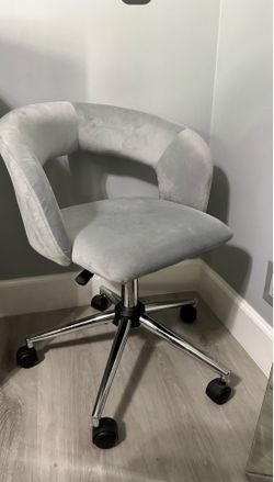 Velour grey desk chair