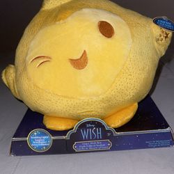 Disney Wish Hug & Wish Star 10-Inch Glowing Stuffed Star Light-Up Toy for Toddlers, Ages 3 and up