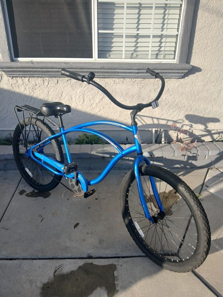 Men's 26" Blue Electra Beach Cruiser With Rear Rack