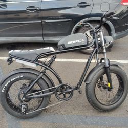 Ebike Urbrica 2000w 32-35mph 23ah 75 Miles Range Upgraded Full Suspension Fat Tire Electric Bicycle
