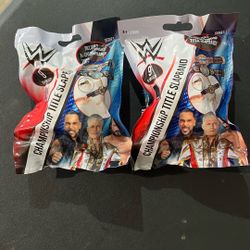 SET OF 2  WWE Championship Belt Slapbands Series 1 blind bags