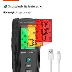 ERICKHILL 3 in 1 EMF Detector, Electromagnetic Field Radiation Detector for EF, RF, MF, WiFi,5G Signal,Triple Alarm Modes, Type-C Charging, EMF Meter 