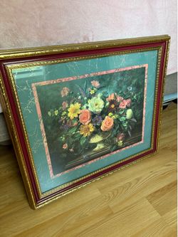 Vintage framed painting
