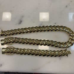 Miami Cuban Link Set 20mm Chain And 20 Mm Bracelet 