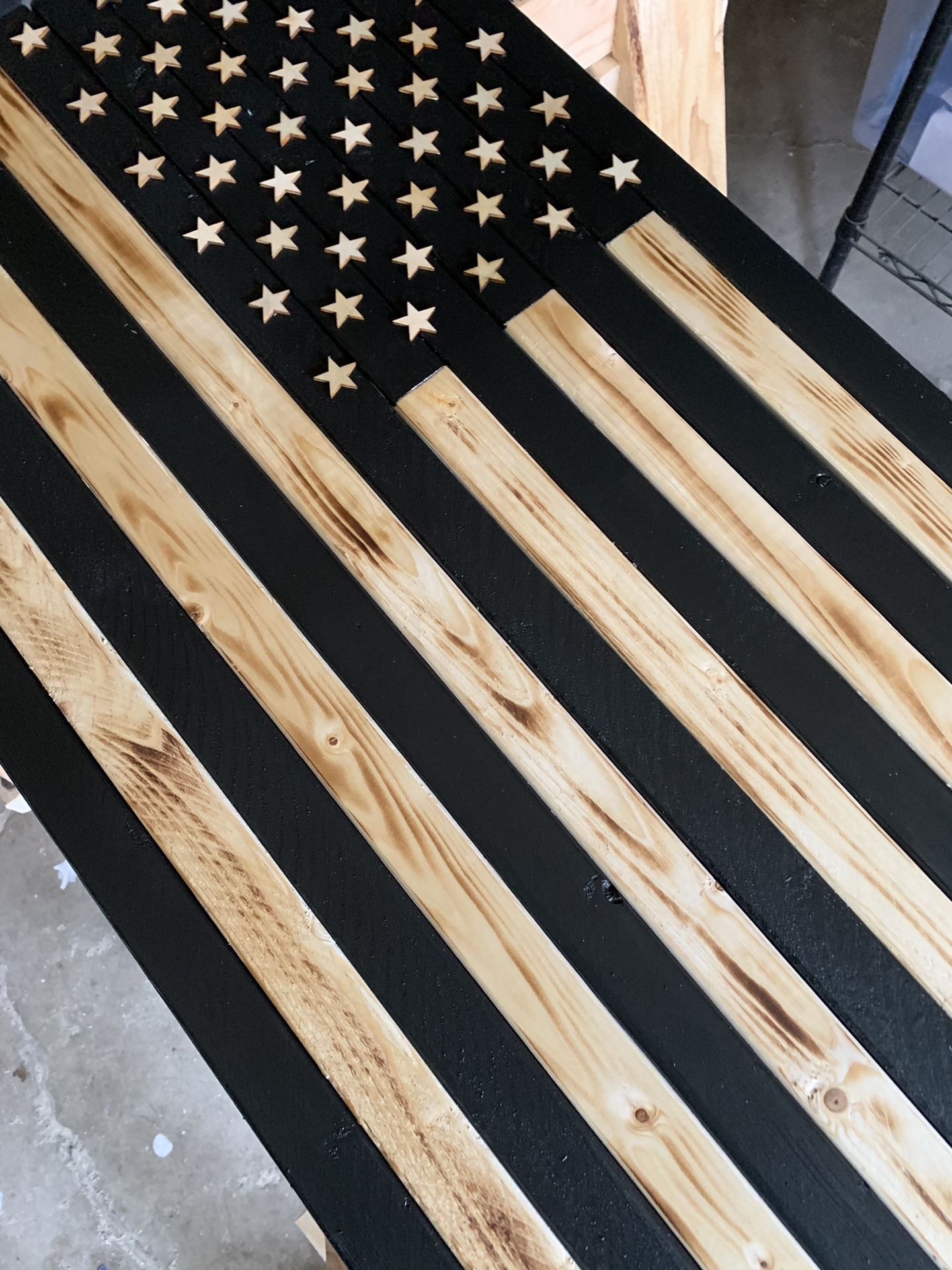 Rustic American Flags 🇺🇸 Large 37” x 20” Handcrafted in Oregon