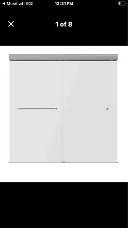 60 in. W x 58 in. H Semi-Frameless Sliding Shower/Bathtub Door