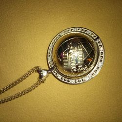 $80 OBO MAKE OFFER TRADE REAL SILVER CHAIN THE WORLD IS YOURS CHAIN