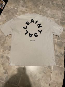 All Saints Tierra Oversized Crew Neck Logo T-Shirt SZ M