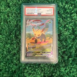 2021 POKEMON SWORD & SHIELD EVOLVING SKIES SECRET FULL ART/LEAFEON VMAX PSA 10