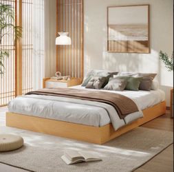 Garvee minimalist wooden platform bed frame