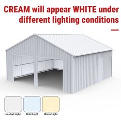 33FT x 25FT Metal Garage Barn – Reinforced Steel Structure with Dual Doors Storage Shed
