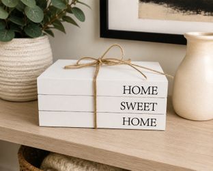 Home Sweet Home Decorative Book Stack – Farmhouse Decor