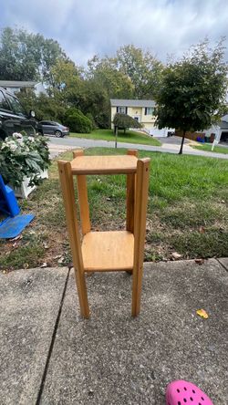 Wooden Two-Tier Plant Stand