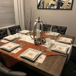 Beautiful Organic Modern Square Dining Table 