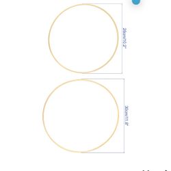 Wooden Bamboo Floral Hoops