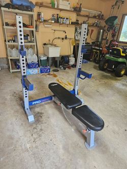 Fitness gear pro OB 600 FID adjustable Olympic 2" weight bench