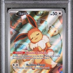EEVEE 2025 POKEMON PRISMATIC EVOLUTIONS ETB BLACK STAR PROMO #173 PSA 9