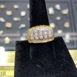 Mens VS VVS Natural Diamond Solid Gold Ring