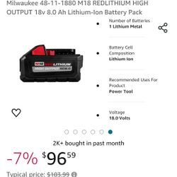 Milwaukie 18v   Battery