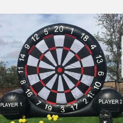 brand new inflatable dart board - soccer kick game with blower